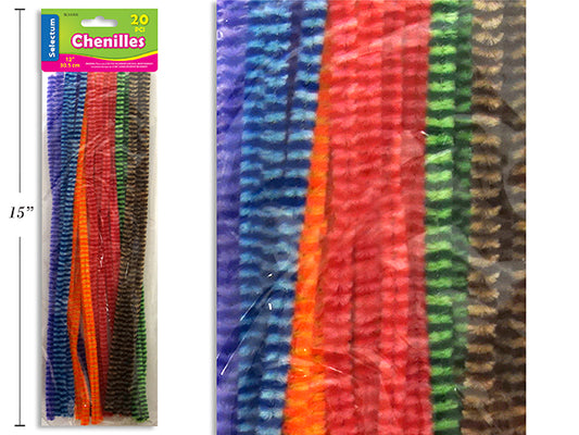 Selectum Coloured Striped Chenilles 20pc