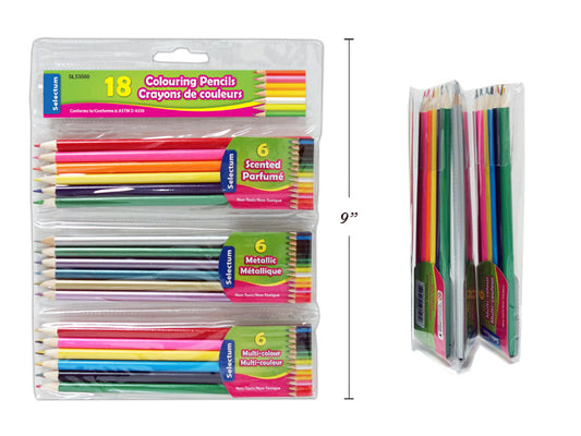 Selectum Colouring Pencils 18pk Asst
