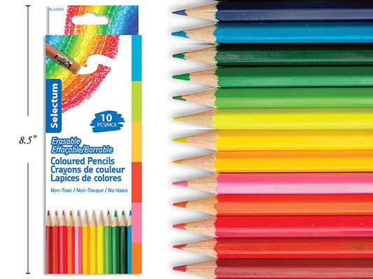 Selctm Erase Coloured Pencils 10pc