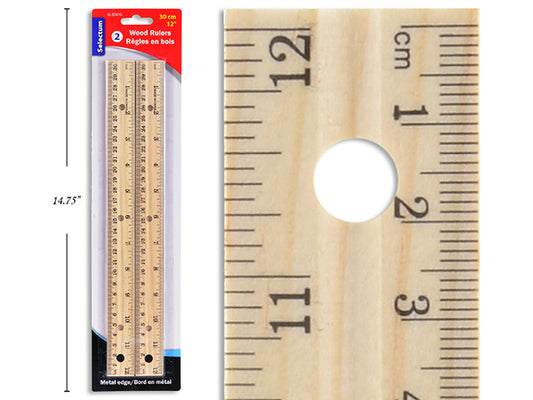 Selectum Wood Rulers 2pack