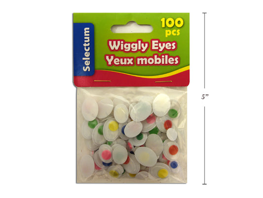 Wiggly Eyes 100pc Asst Col