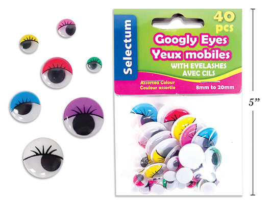 Google Eyes Asst Colours 40pc