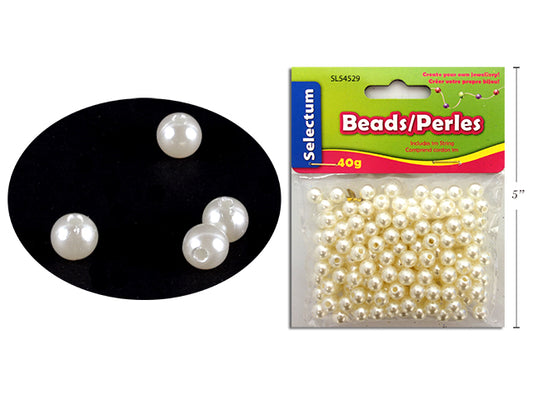 Selectum White Pearl Beads 40g