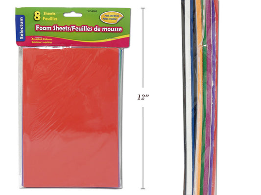 Foam Sheets Ad 8pc Asst 6x9