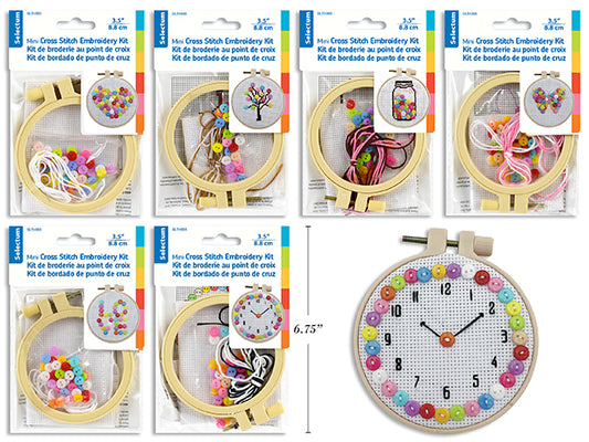 Selctm Embroid Kit Mini Crs Stitch