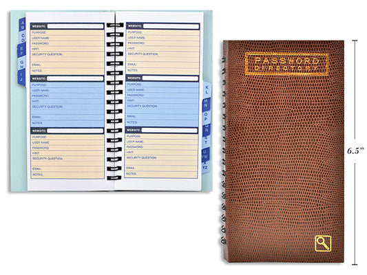 Password Directory Notebook
