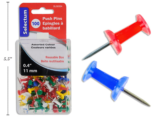 Selectum Color Push Pins 100pk
