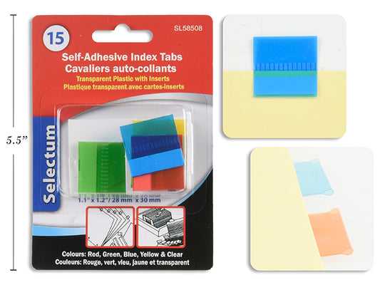 Self Adhesive Index Tabs 15pc