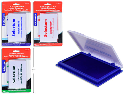 Ink Stamp Pad Assd Ink RdBlGrn