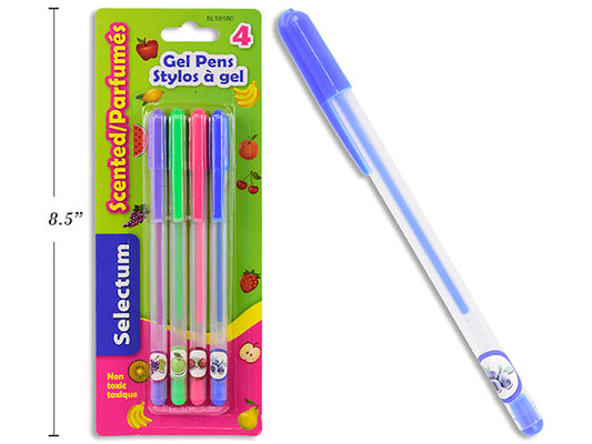 Fruit Scented Gel Pens 4pk