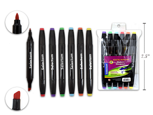 Double Tip Markers 6pc