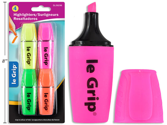 le Grip Mini Highlighters 4pk