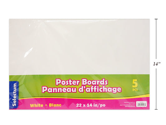 Selectum Wht Poster Board 5pk