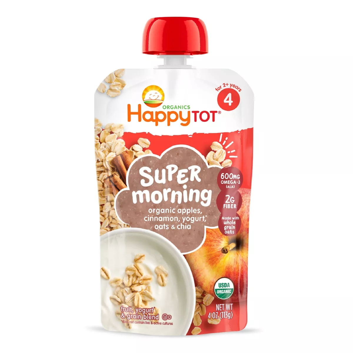 Appl Cinn Yog Oats & Chia 4oz Pch Stg4 2yrs+