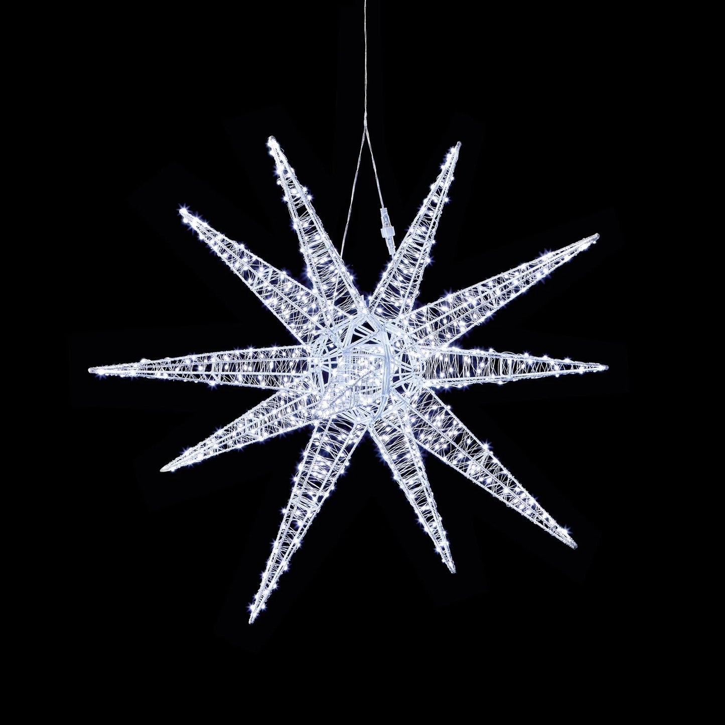 Prem LED 3d Strburst 90cm Wht