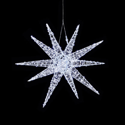 Prem LED 3d Strburst 90cm Wht