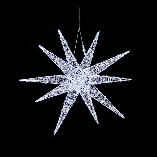 Prem LED 3d Strburst 90cm Wht